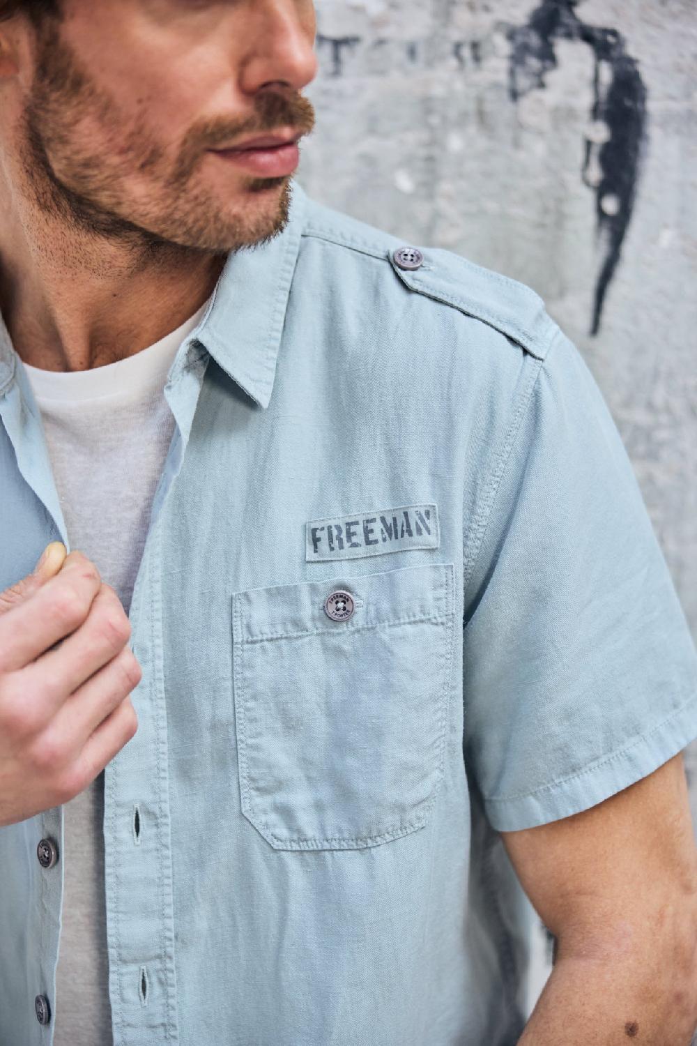 Freeman T. Porter Glenn Cosy Chemise Ajustée Homme Abyss