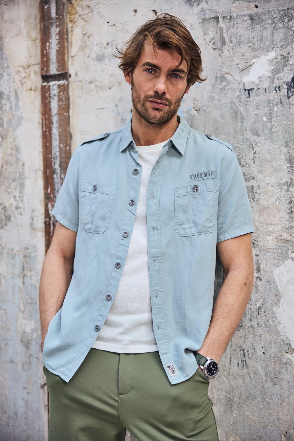 Freeman T. Porter Glenn Cosy Chemise Ajustée Homme Abyss