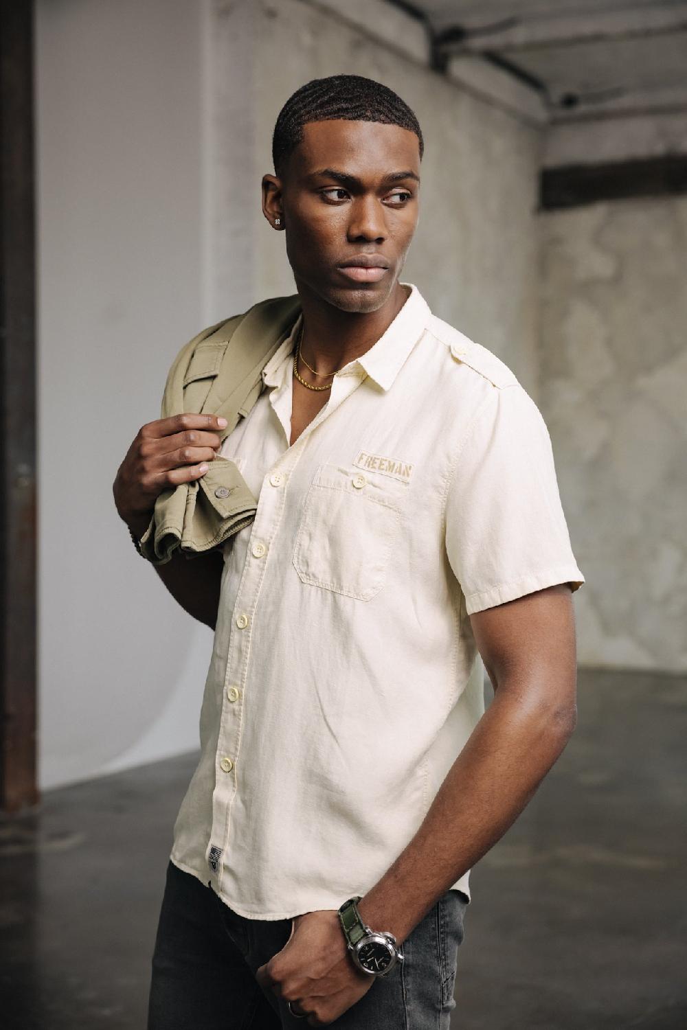 Freeman T. Porter Glenn Cosy Chemise Ajustée Homme Whitecap Gray