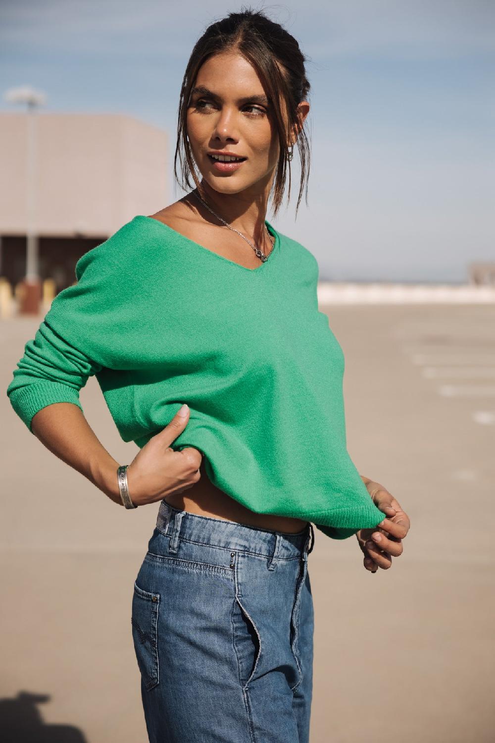 Freeman T. Porter Isabel Summer Pull Col V Femme Ming Green
