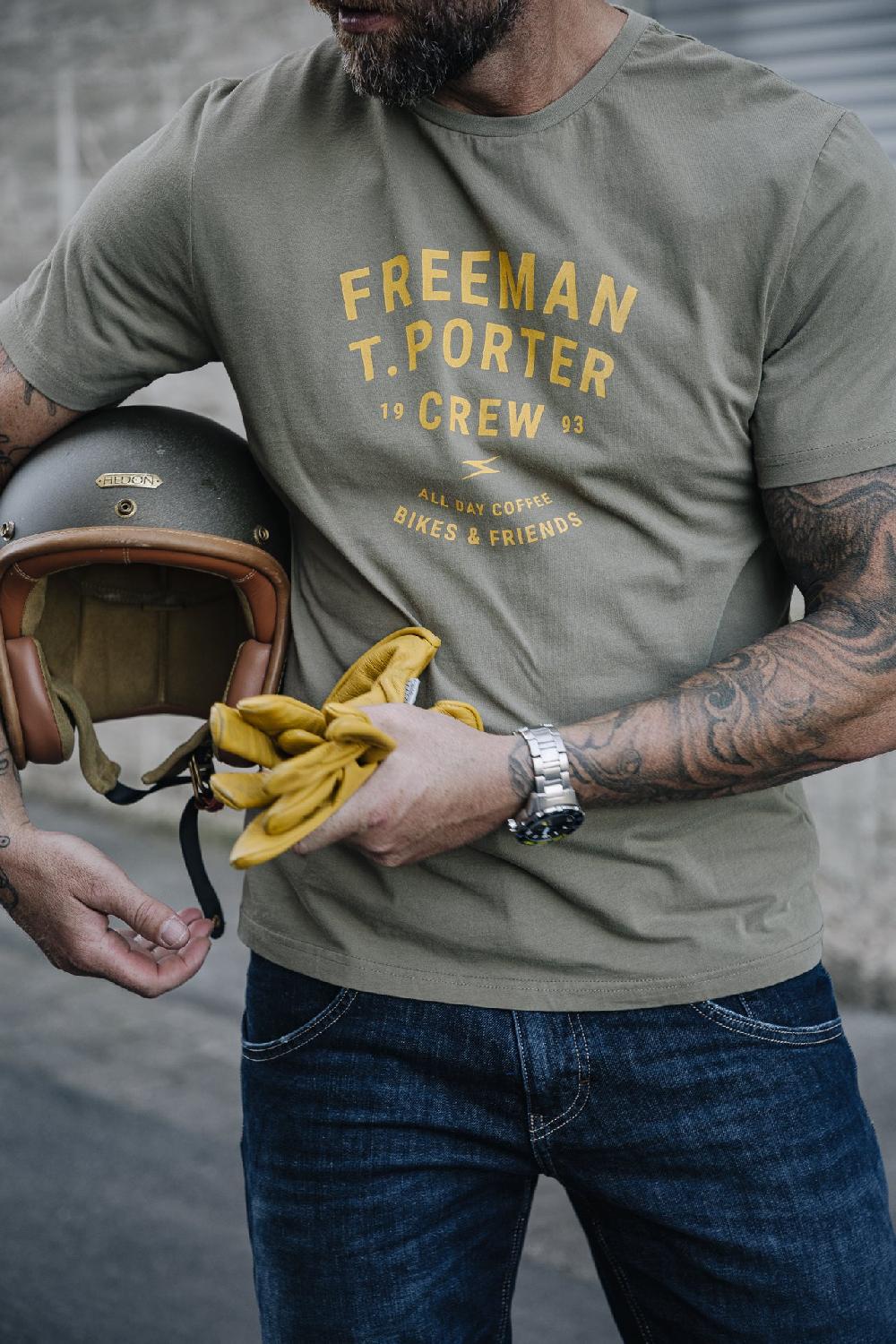 Freeman T. Porter Ivander Crew T-shirt Homme Deep Lichen Green