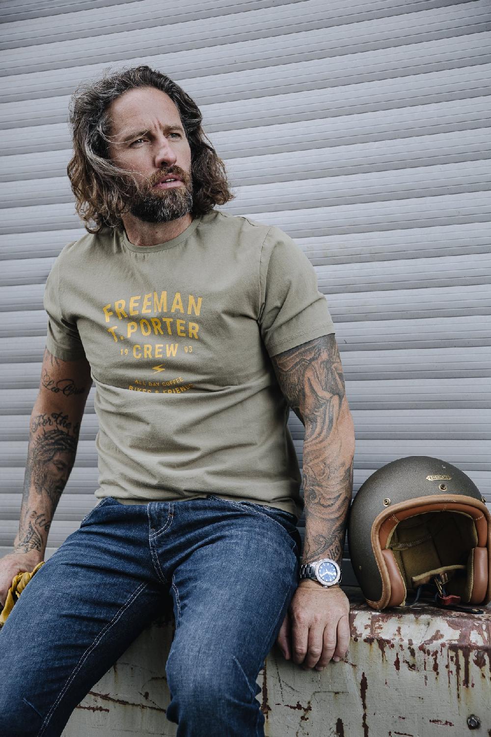 Freeman T. Porter Ivander Crew T-shirt Homme Deep Lichen Green