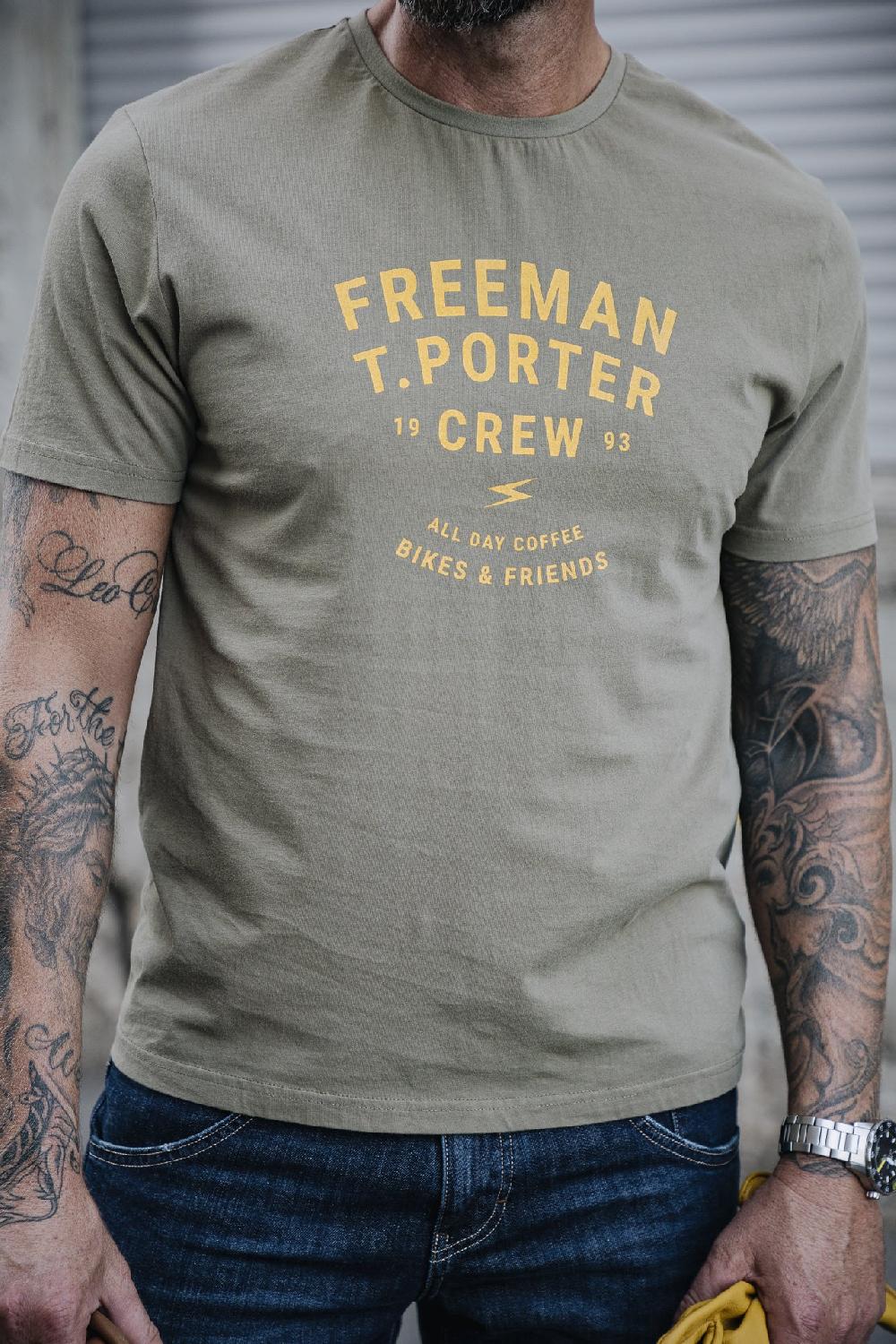 Freeman T. Porter Ivander Crew T-shirt Homme Deep Lichen Green