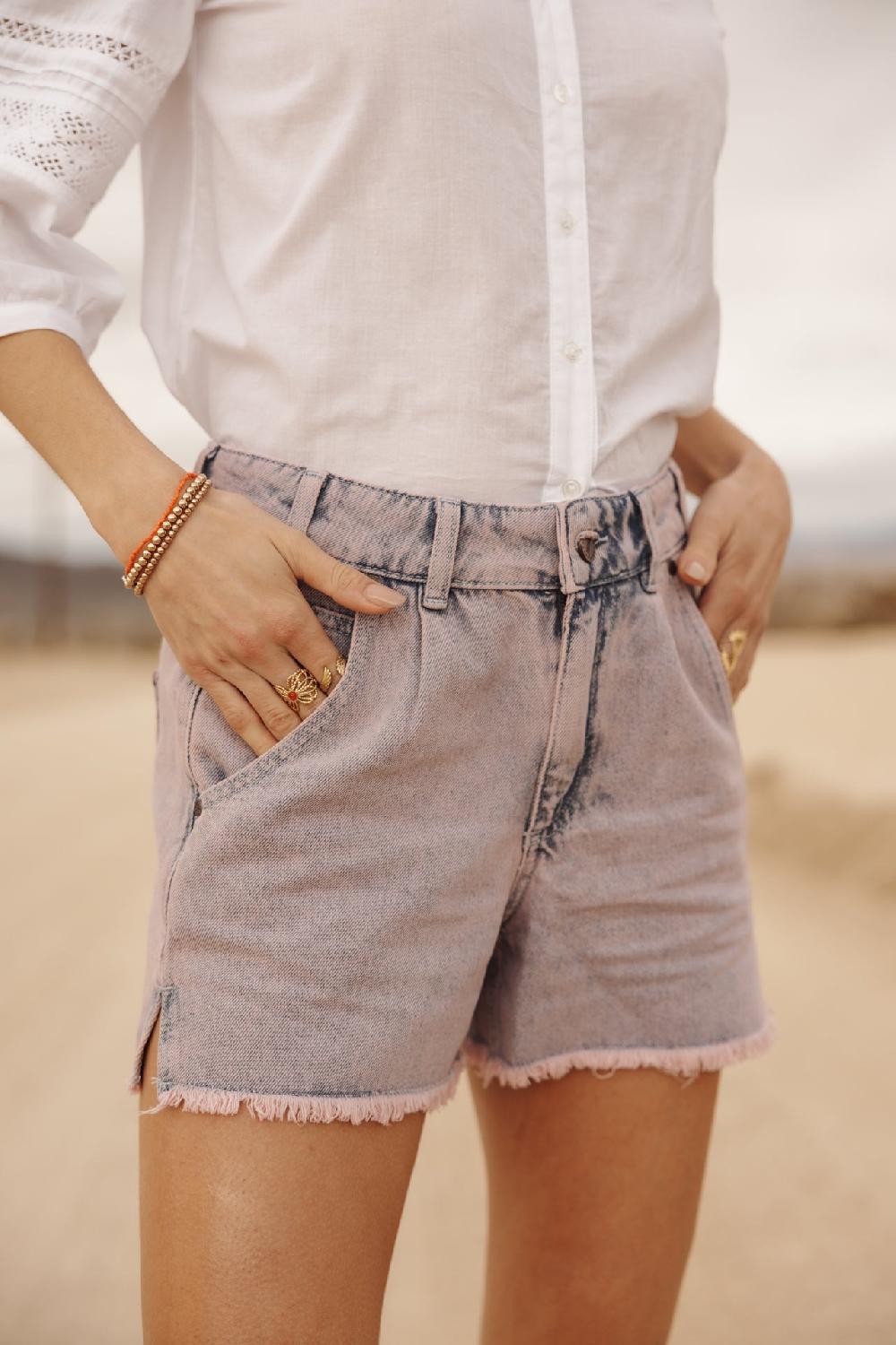 freeman t. porter Jade Denim Short taille haute Femme primera