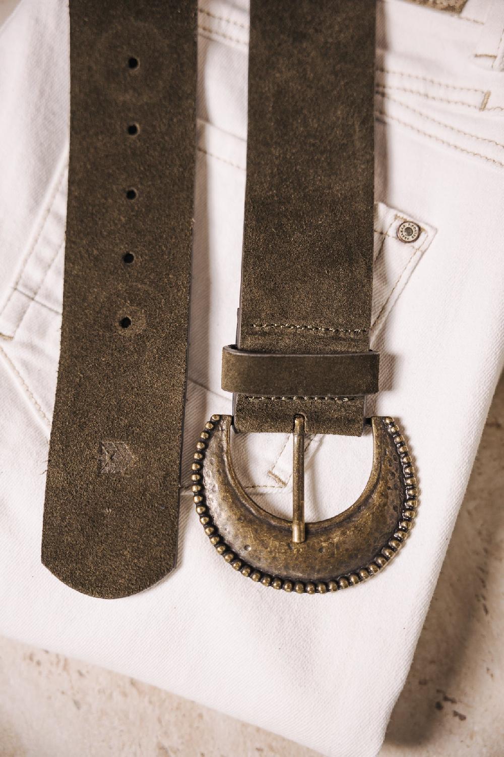 Freeman T. Porter Jalma Ceinture En Cuir Femme Khaki