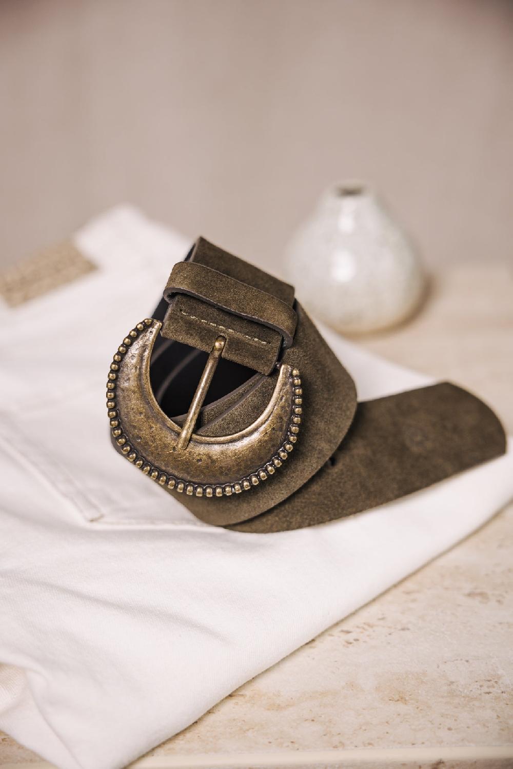 Freeman T. Porter Jalma Ceinture En Cuir Femme Khaki