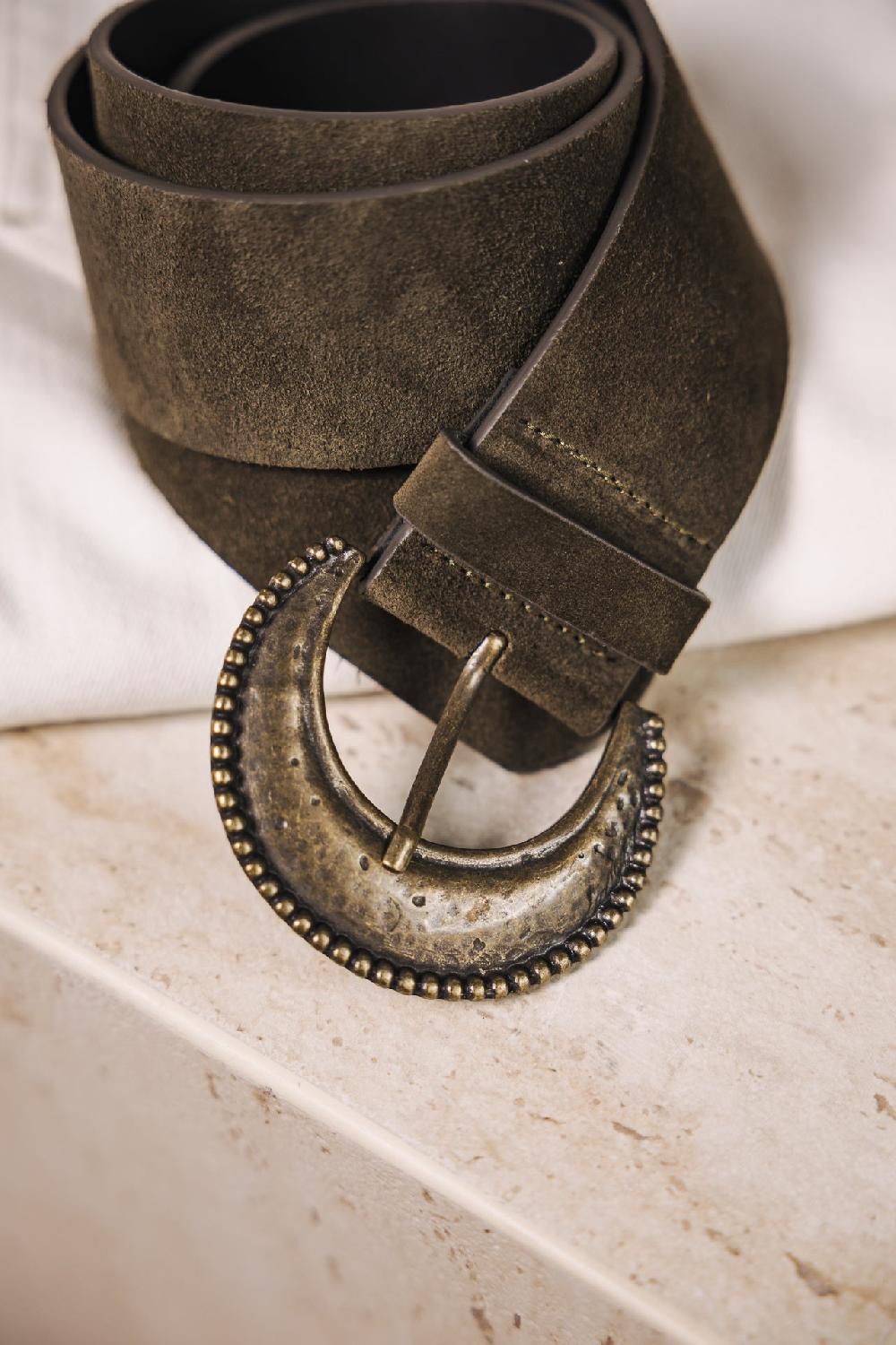 freeman t. porter Jalma Ceinture en cuir Femme khaki