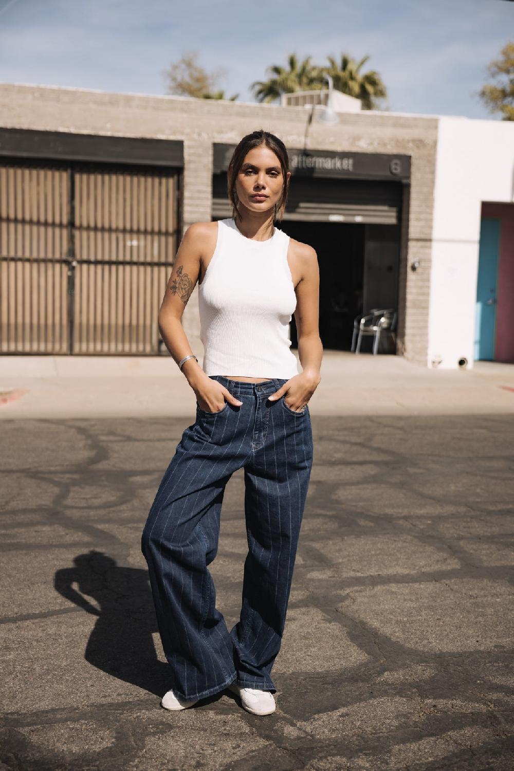 Freeman T. Porter Jane SDM Jeans Large Femme Piazalli Blue