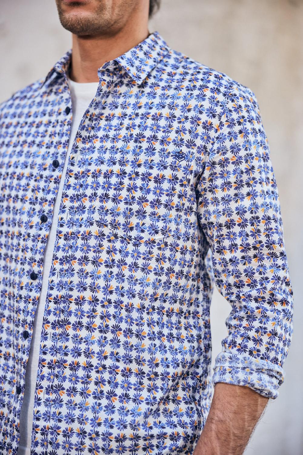 Freeman T. Porter Jeremiah Daisies Chemise Straight Homme Original