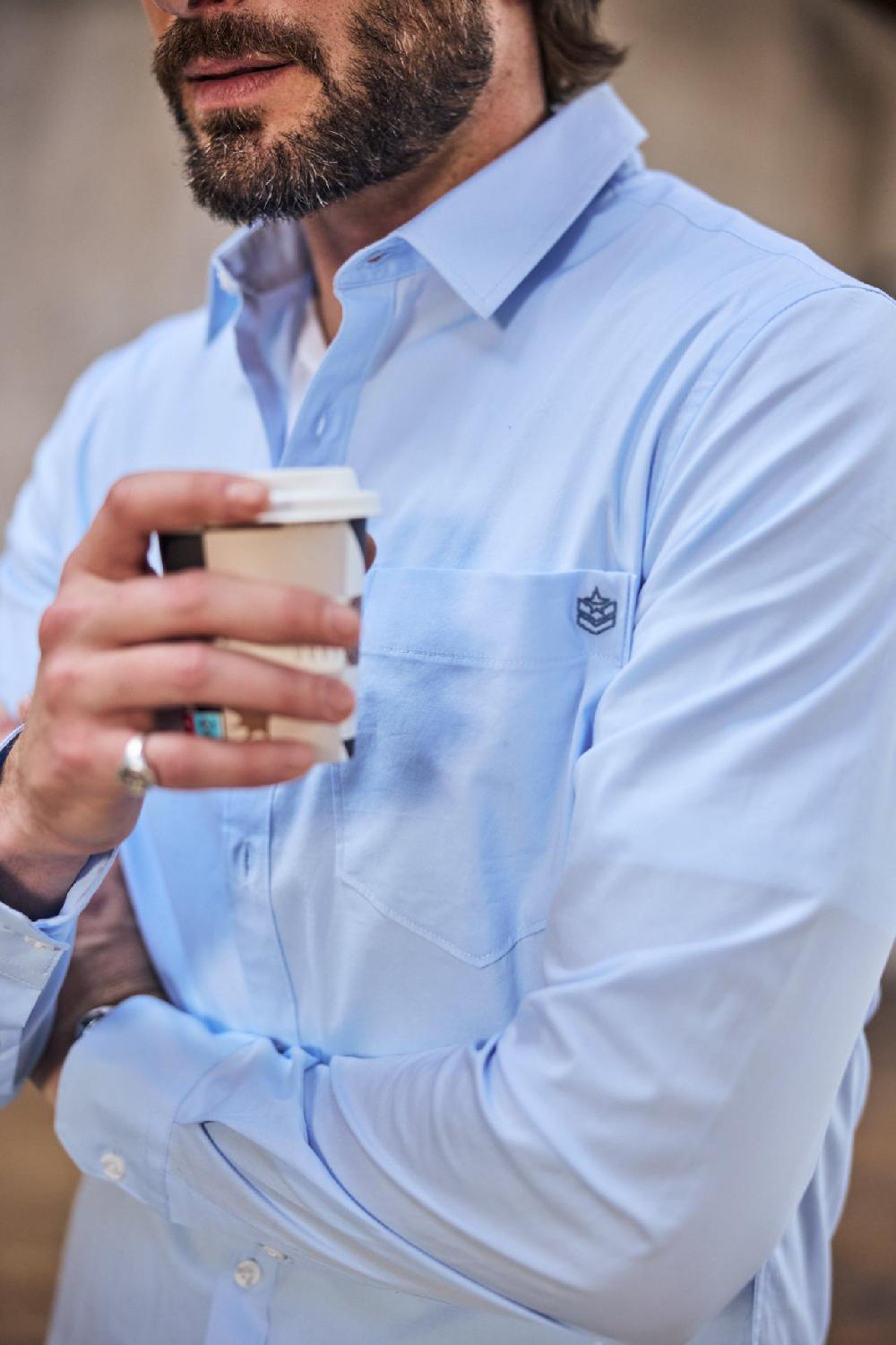 Freeman T. Porter Jeremiah Pop Stretch Chemise Straight Homme Skyway