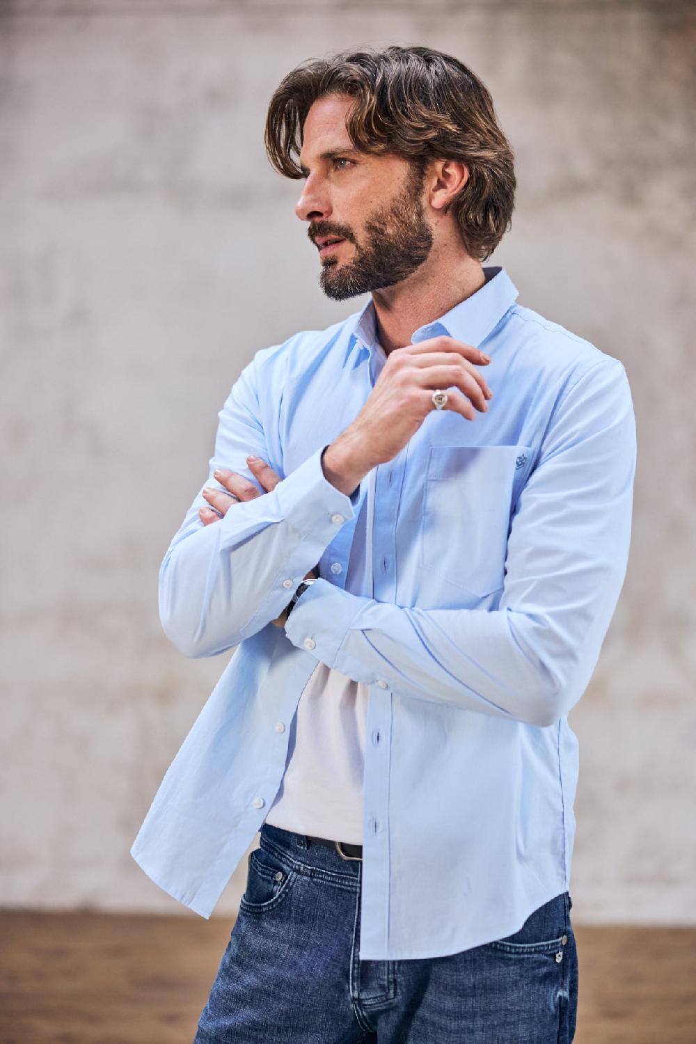 Freeman T. Porter Jeremiah Pop Stretch Chemise Straight Homme Skyway