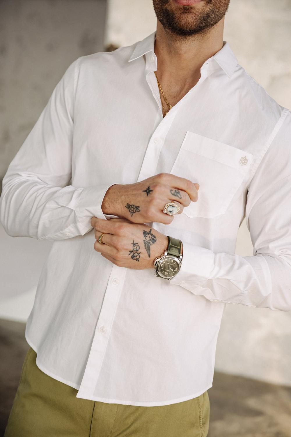 Freeman T. Porter Jeremiah Pop Stretch Chemise Straight Homme White