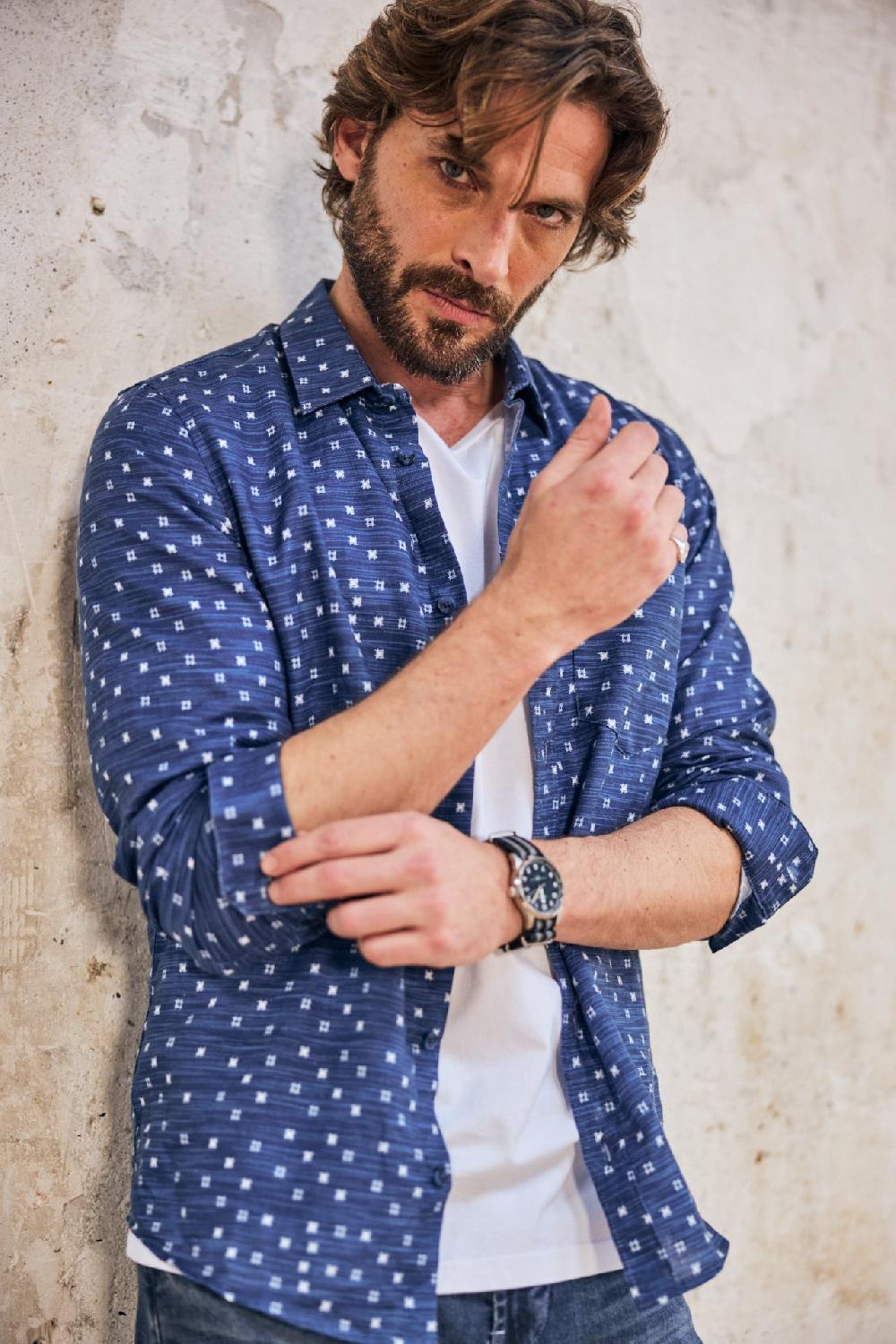 freeman t. porter Jeremiah Squared Chemise straight Homme peacoat