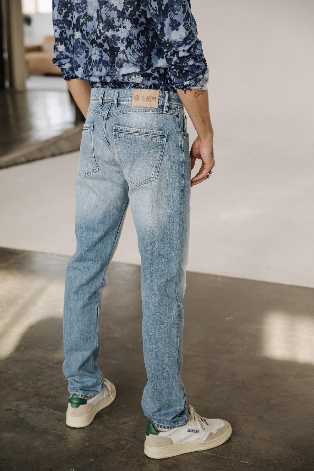 Freeman T. Porter Jimmy Denim Jeans Droit Ajusté Homme Balik Light