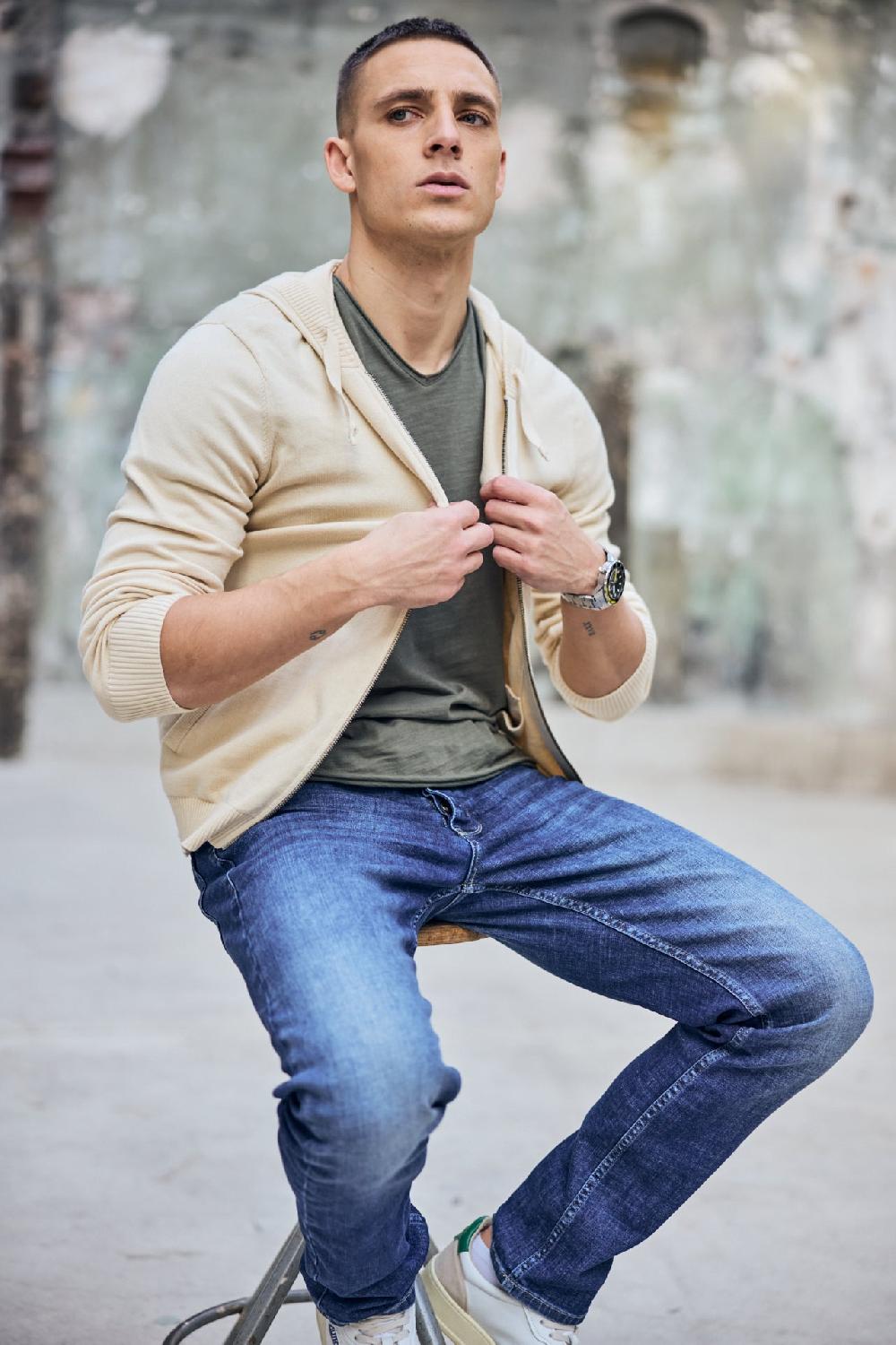 Freeman T. Porter Jimmy SDM Jeans Droit Ajusté Homme Bordeen Light