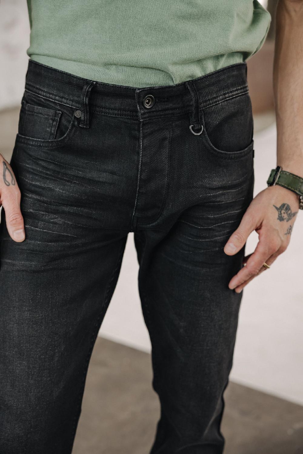 Freeman T. Porter Jimmy SDM Jeans Droit Ajusté Homme Cid Black