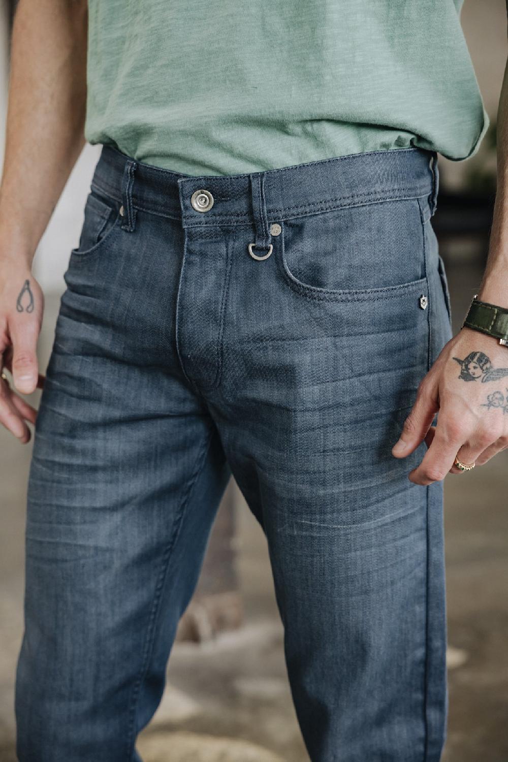 Freeman T. Porter Jimmy SDM Jeans Droit Ajusté Homme Cid Grey-blue