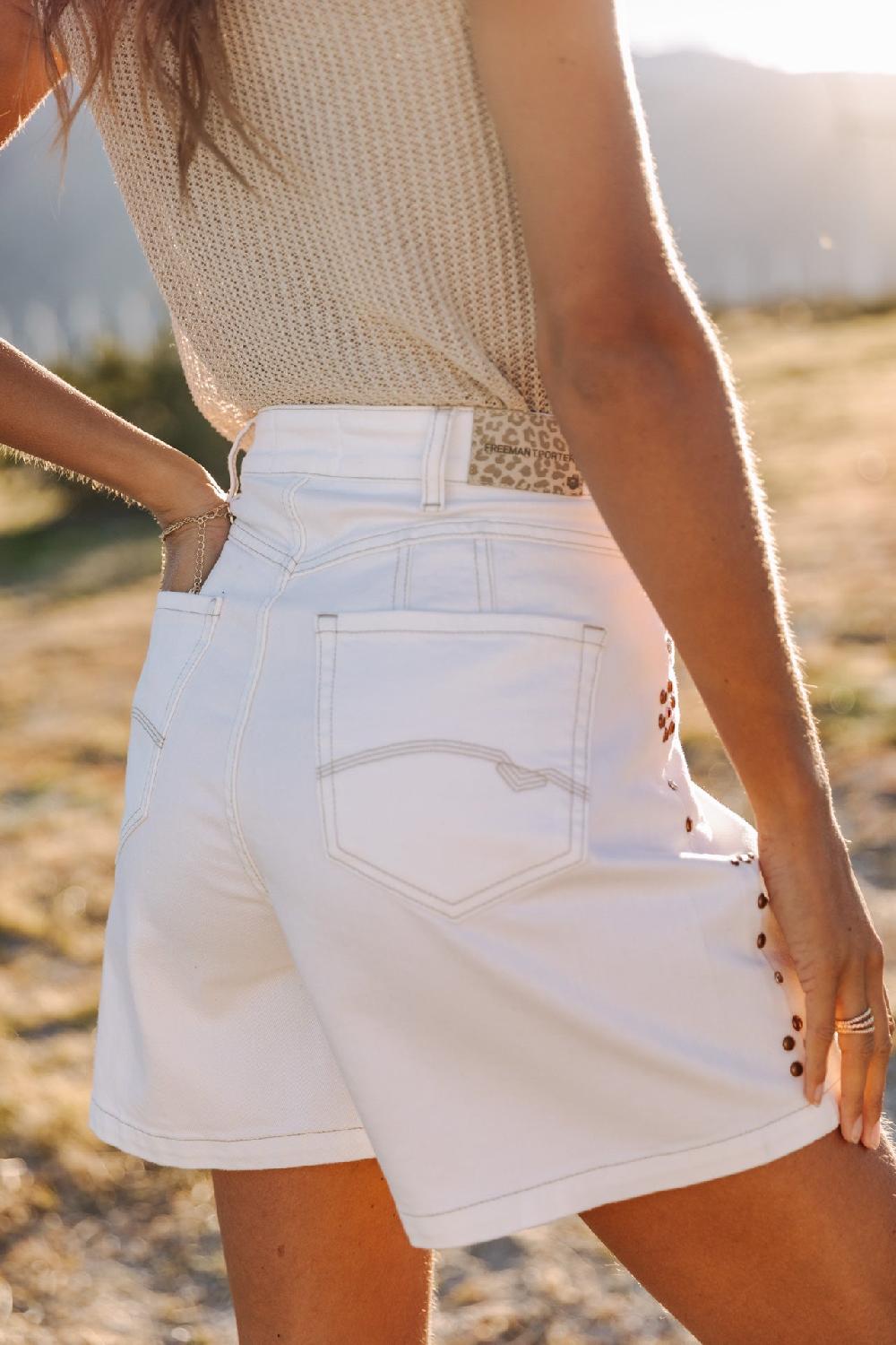 Freeman T. Porter Judy Andalousia Short Loose Femme Off White