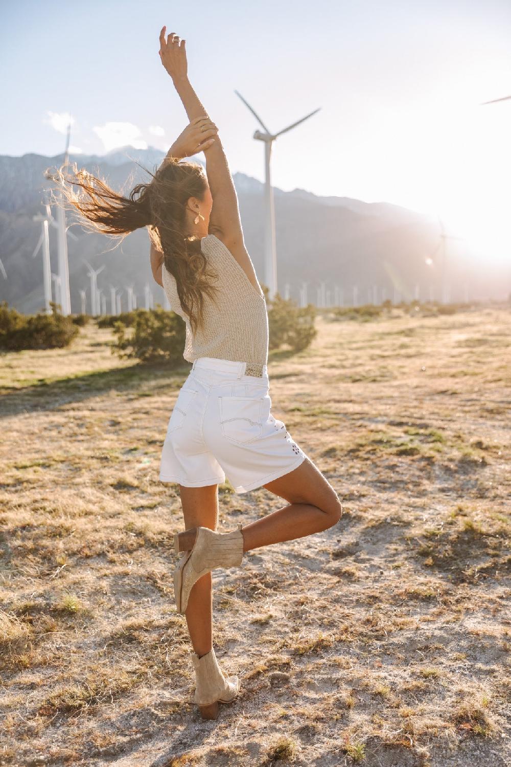 Freeman T. Porter Judy Andalousia Short Loose Femme Off White