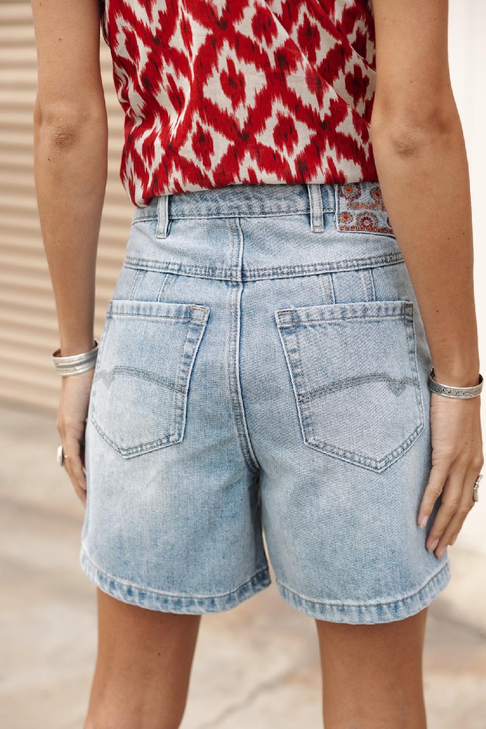 Freeman T. Porter Judy Denim Short Loose Femme Jacarta