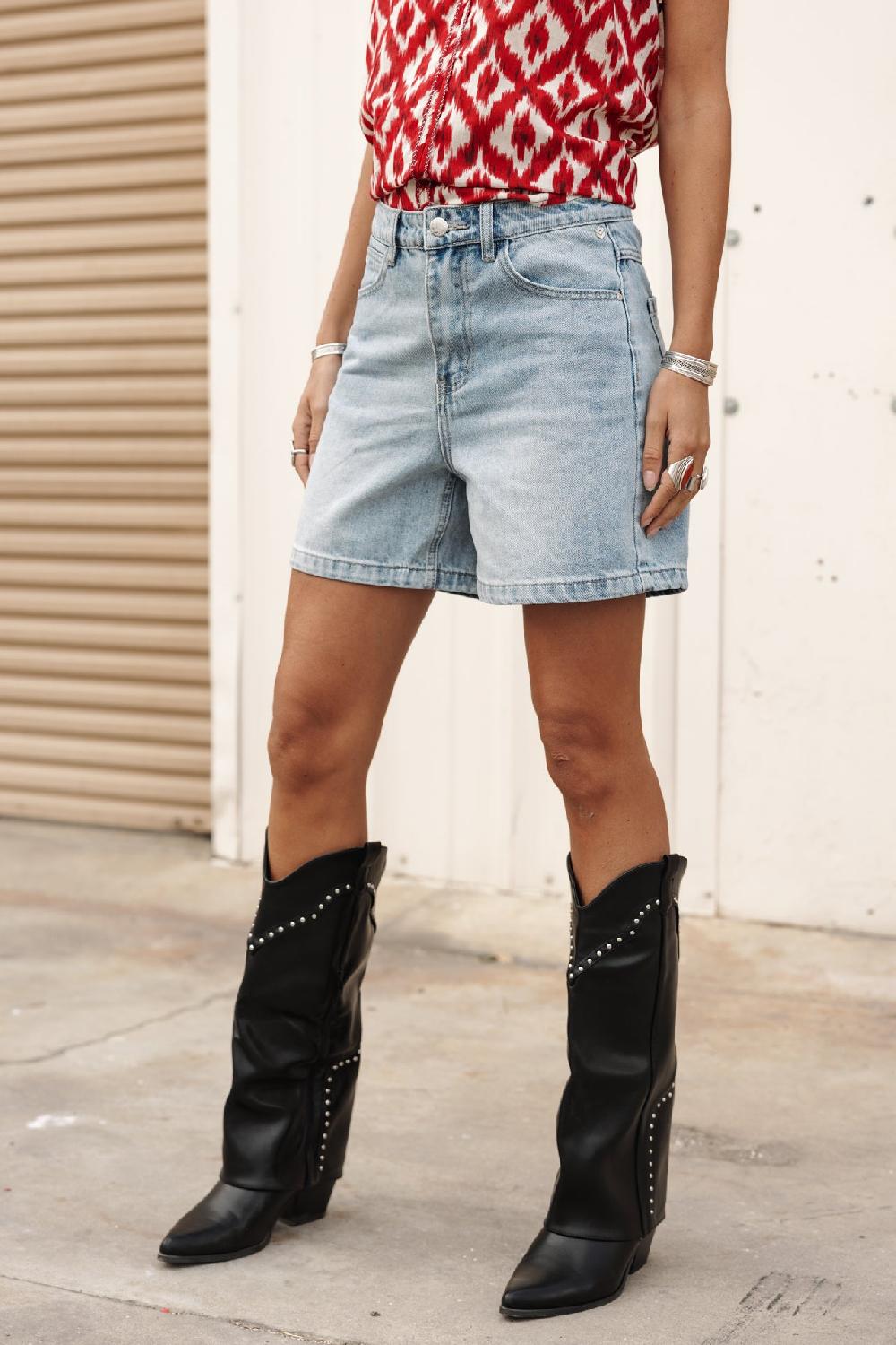 freeman t. porter Judy Denim Short loose Femme jacarta