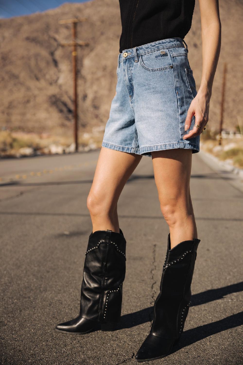 Freeman T. Porter Judy Denim Short Loose Femme Jaori