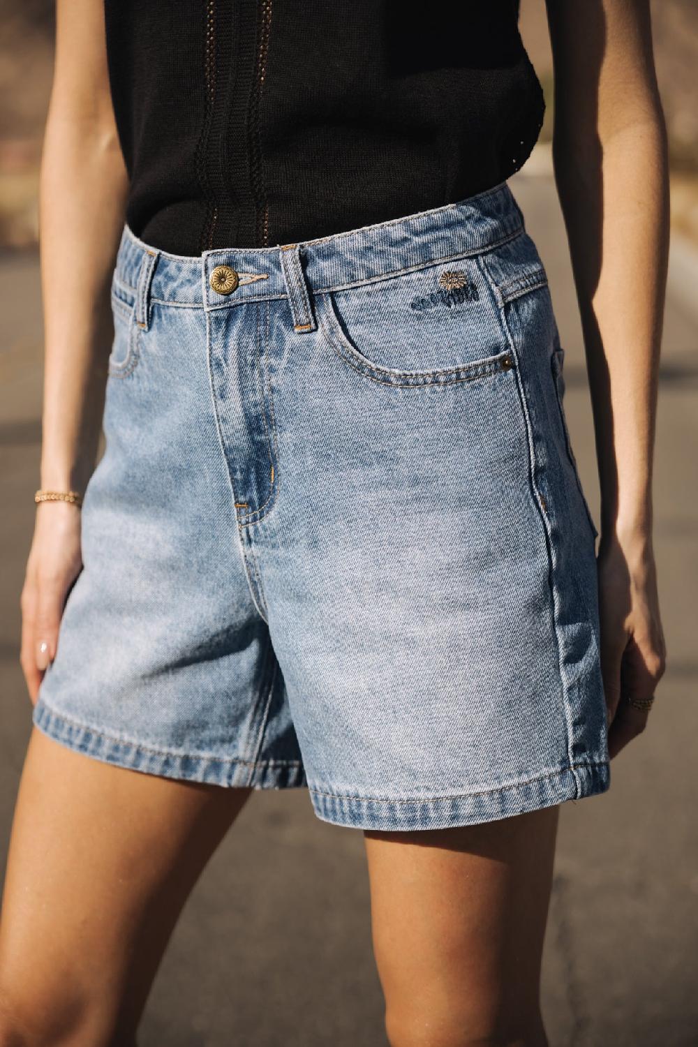 freeman t. porter Judy Denim Short loose Femme jaori