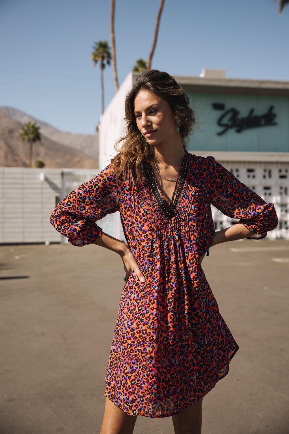 freeman t. porter Juna Leo Flame Robe courte Femme red alert