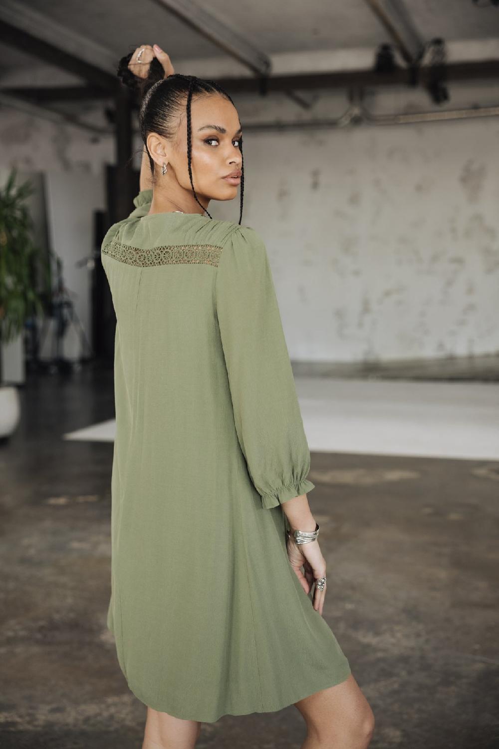 Freeman T. Porter Juna Plain Color Robe Courte Femme Olivine