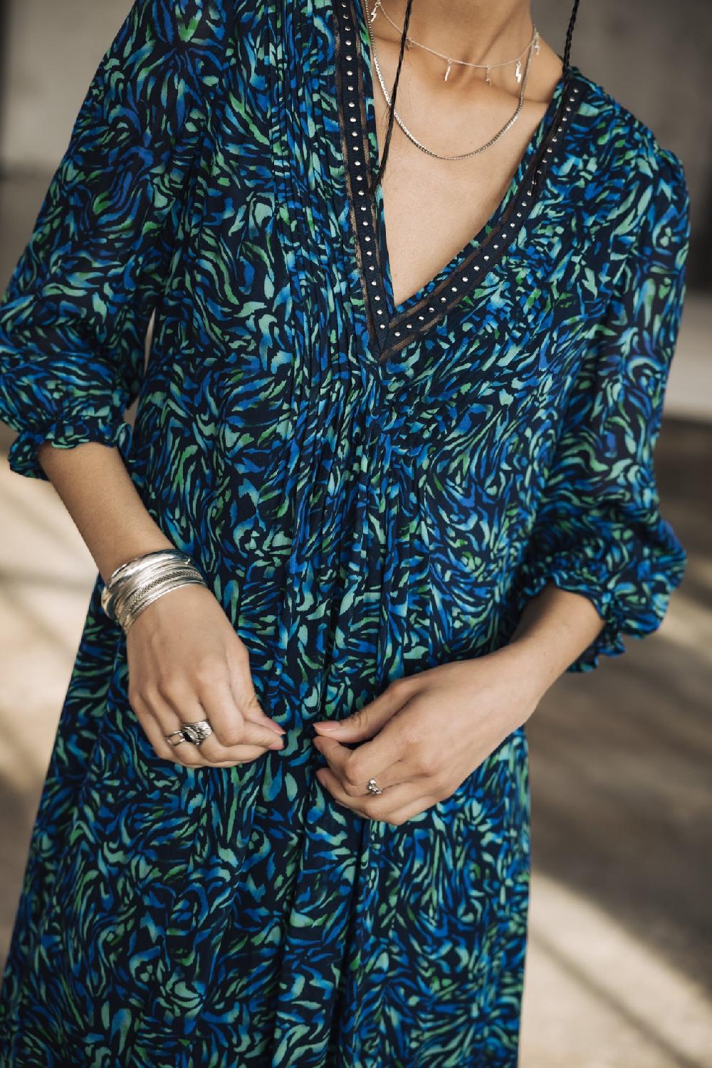 Freeman T. Porter Juna Tropical Night Robe Courte Femme Original