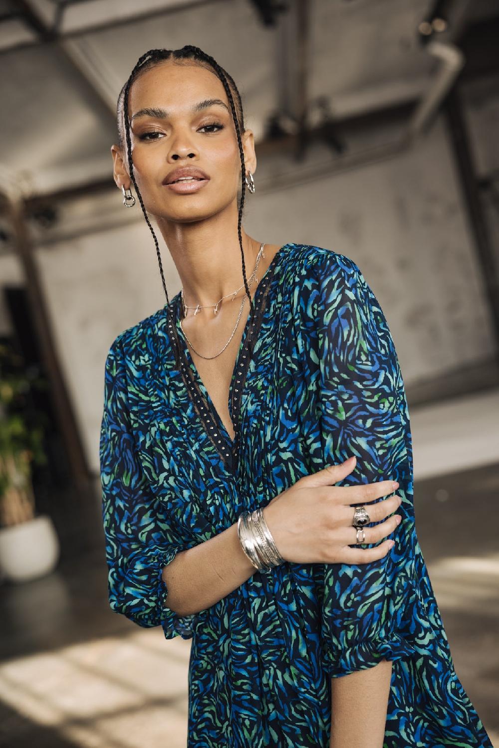 Freeman T. Porter Juna Tropical Night Robe Courte Femme Original