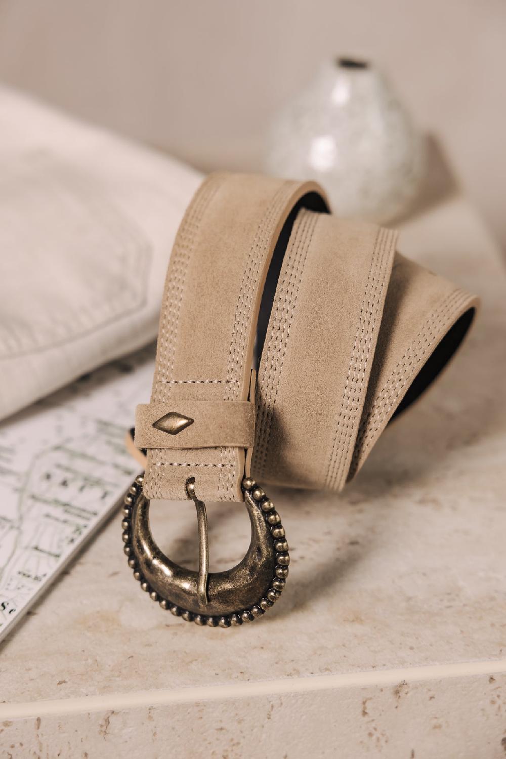 Freeman T. Porter Kalea Ceinture En Cuir Femme Beige