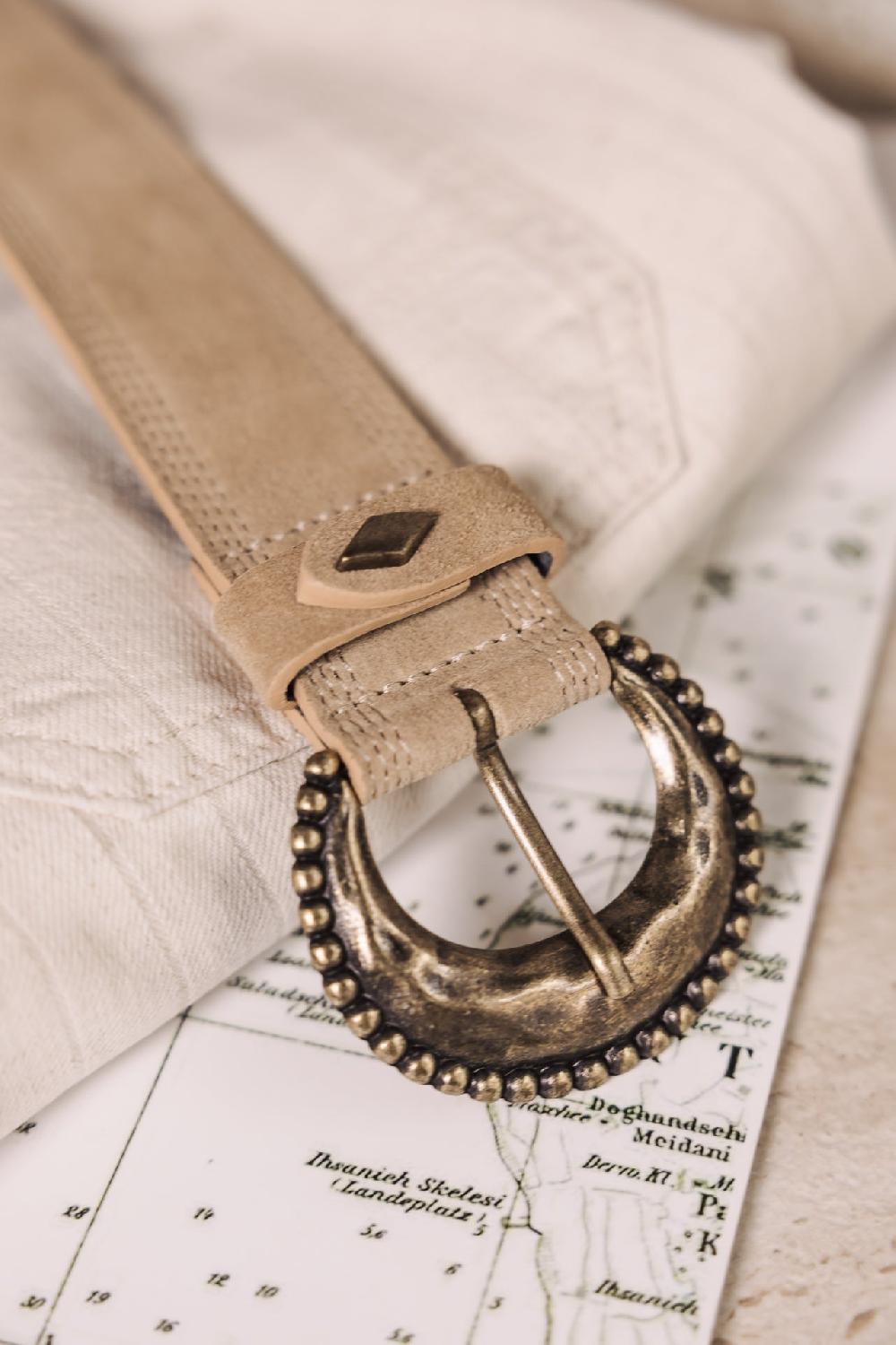 Freeman T. Porter Kalea Ceinture En Cuir Femme Beige