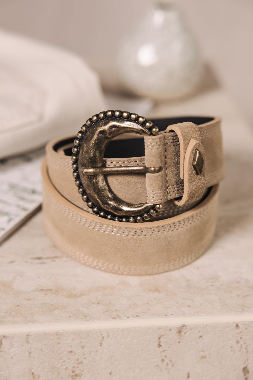 Freeman T. Porter Kalea Ceinture En Cuir Femme Beige