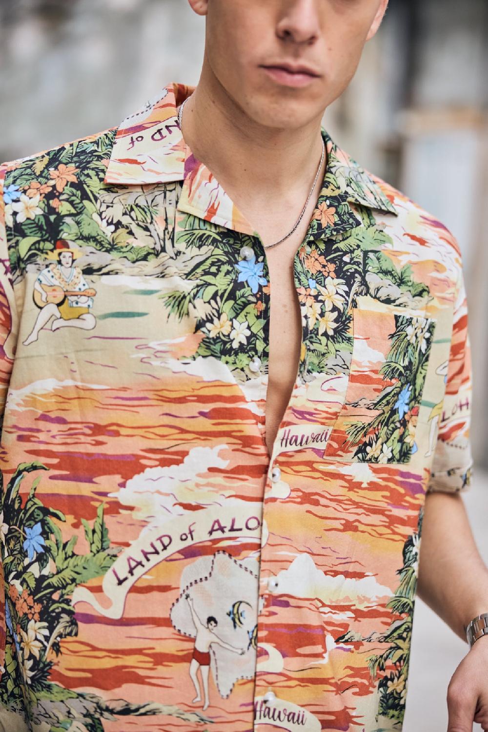 Freeman T. Porter Kyan Aloha Chemise Hawaienne Homme Original