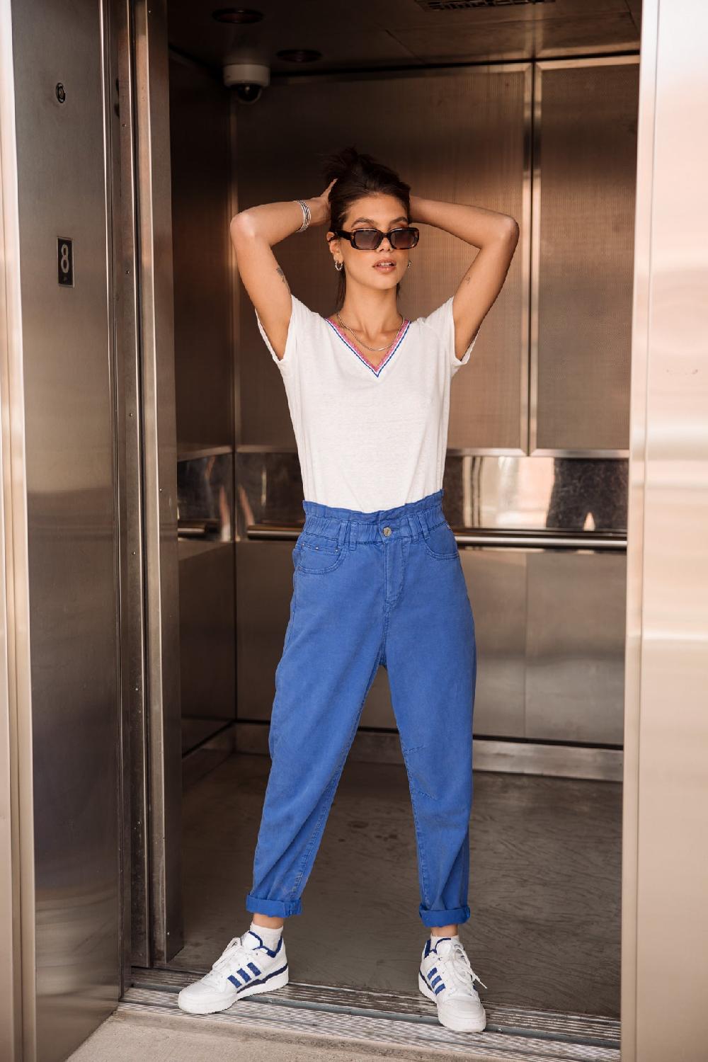 Freeman T. Porter Lara Jazz Pantalon Paperbag Femme Surf The Web