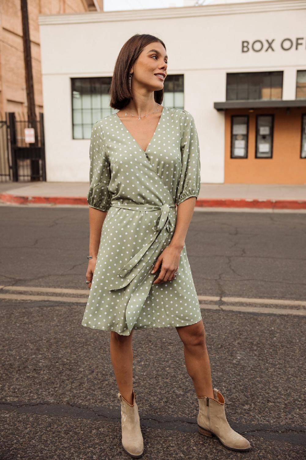 Freeman T. Porter Laurence Dots Robe Portefeuille Femme Light Khaki