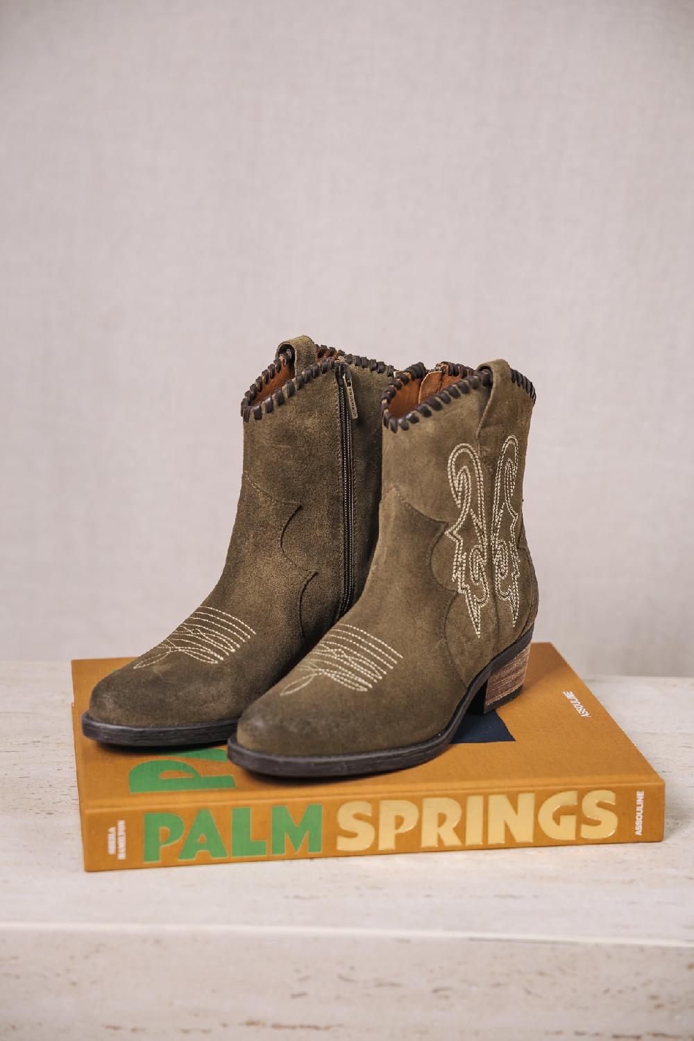 freeman t. porter Laurene Suede Embro Boots en daim Femme olive