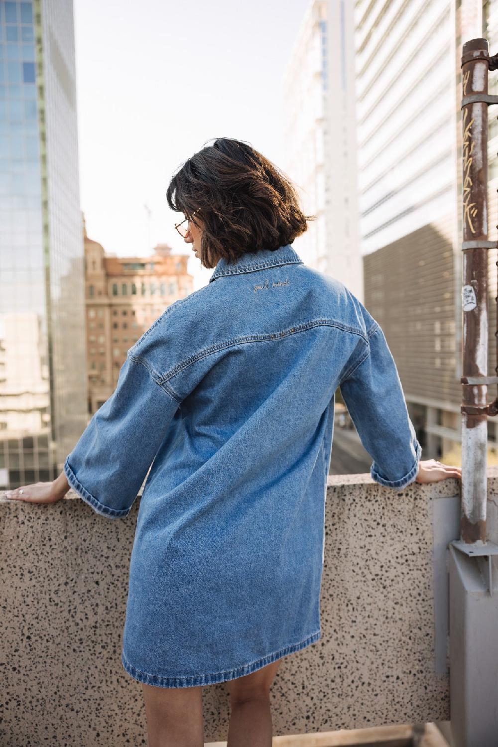 Freeman T. Porter Layla Denim Robe Loose Femme Jaori