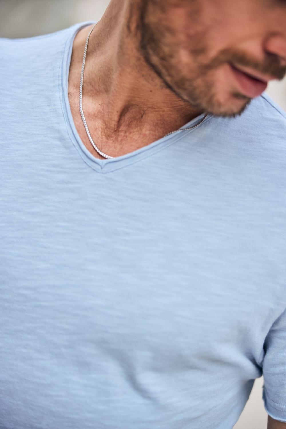 Freeman T. Porter Leandro Kansas T-shirt Homme Blue Sky