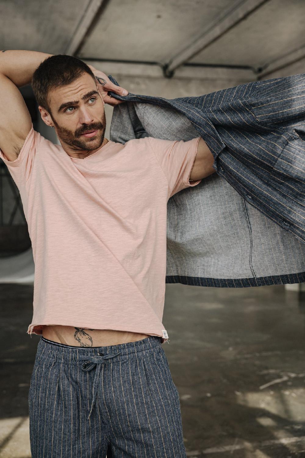 Freeman T. Porter Leandro Kansas T-shirt Homme Dusty Pink