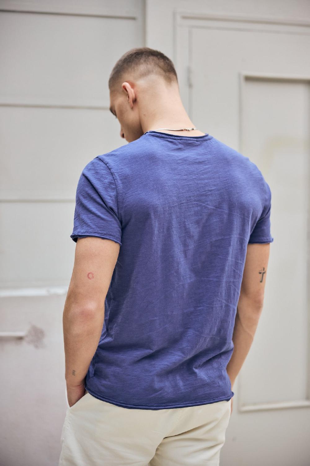 Freeman T. Porter Leandro Kansas T-shirt Homme Vintage Indigo