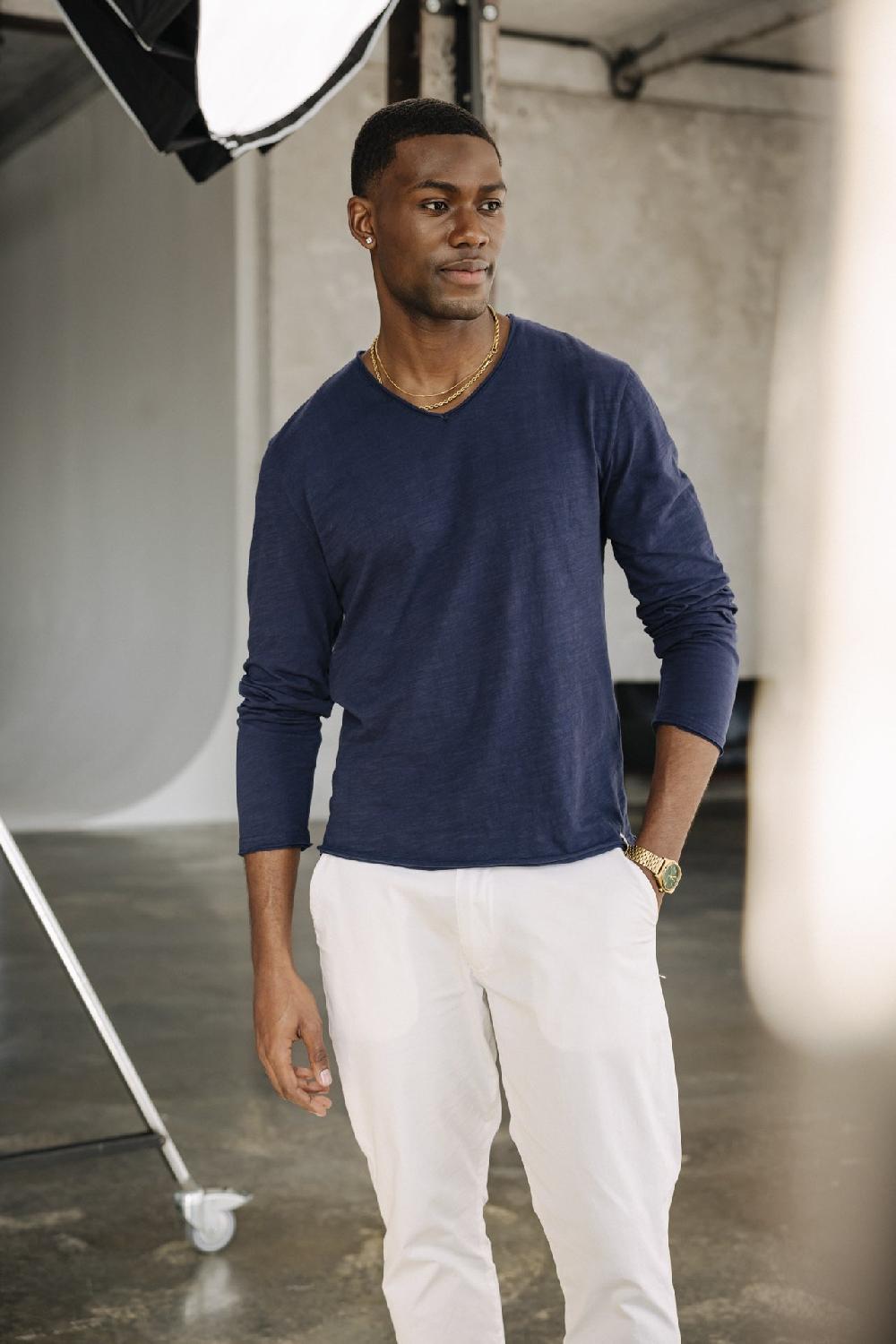 Freeman T. Porter Leandro ML Kansas T-shirt Homme Naval Blue