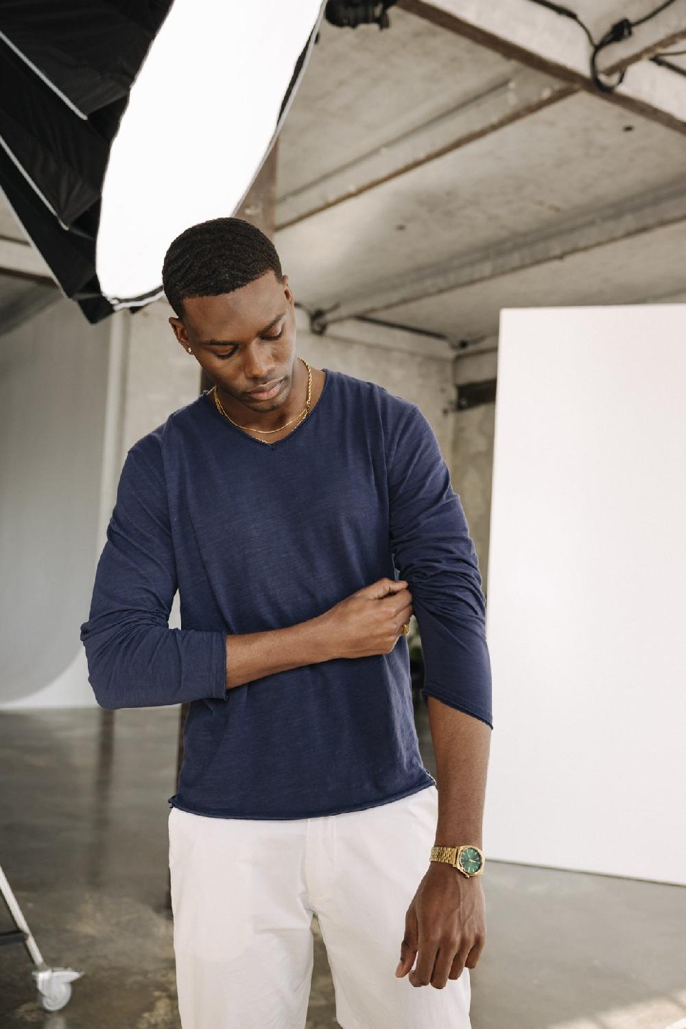 freeman t. porter Leandro ML Kansas T-shirt Homme naval blue