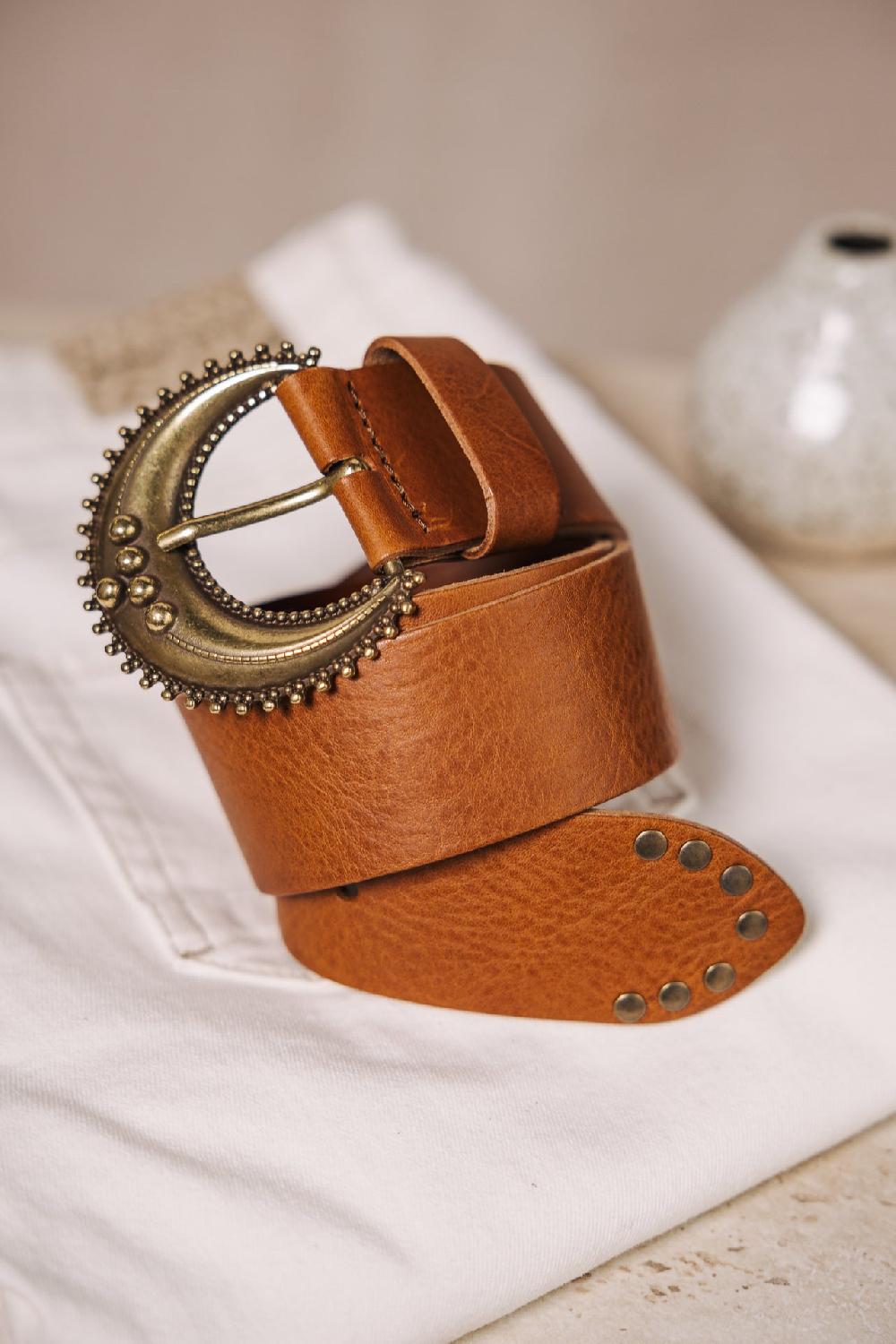 Freeman T. Porter Lenya Ceinture En Cuir Femme Cognac