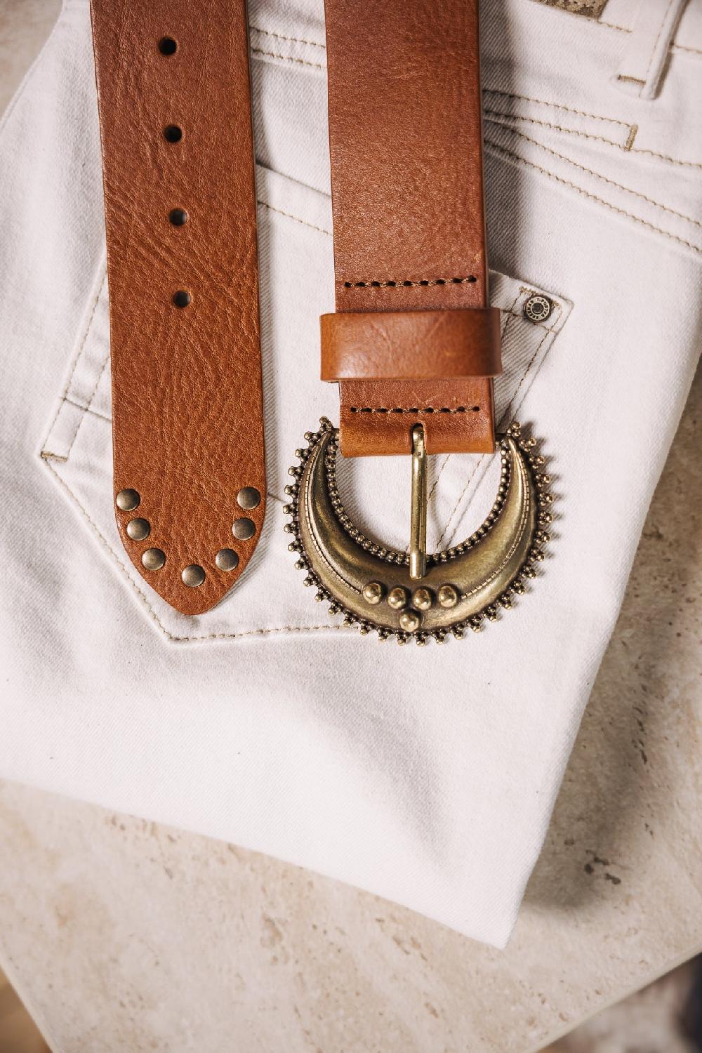 freeman t. porter Lenya Ceinture en cuir Femme cognac