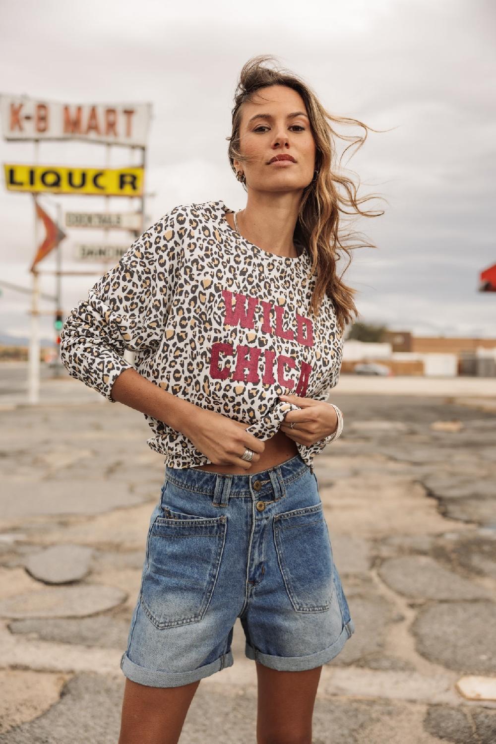 Freeman T. Porter Lizy Denim Short évasé Femme Jaori