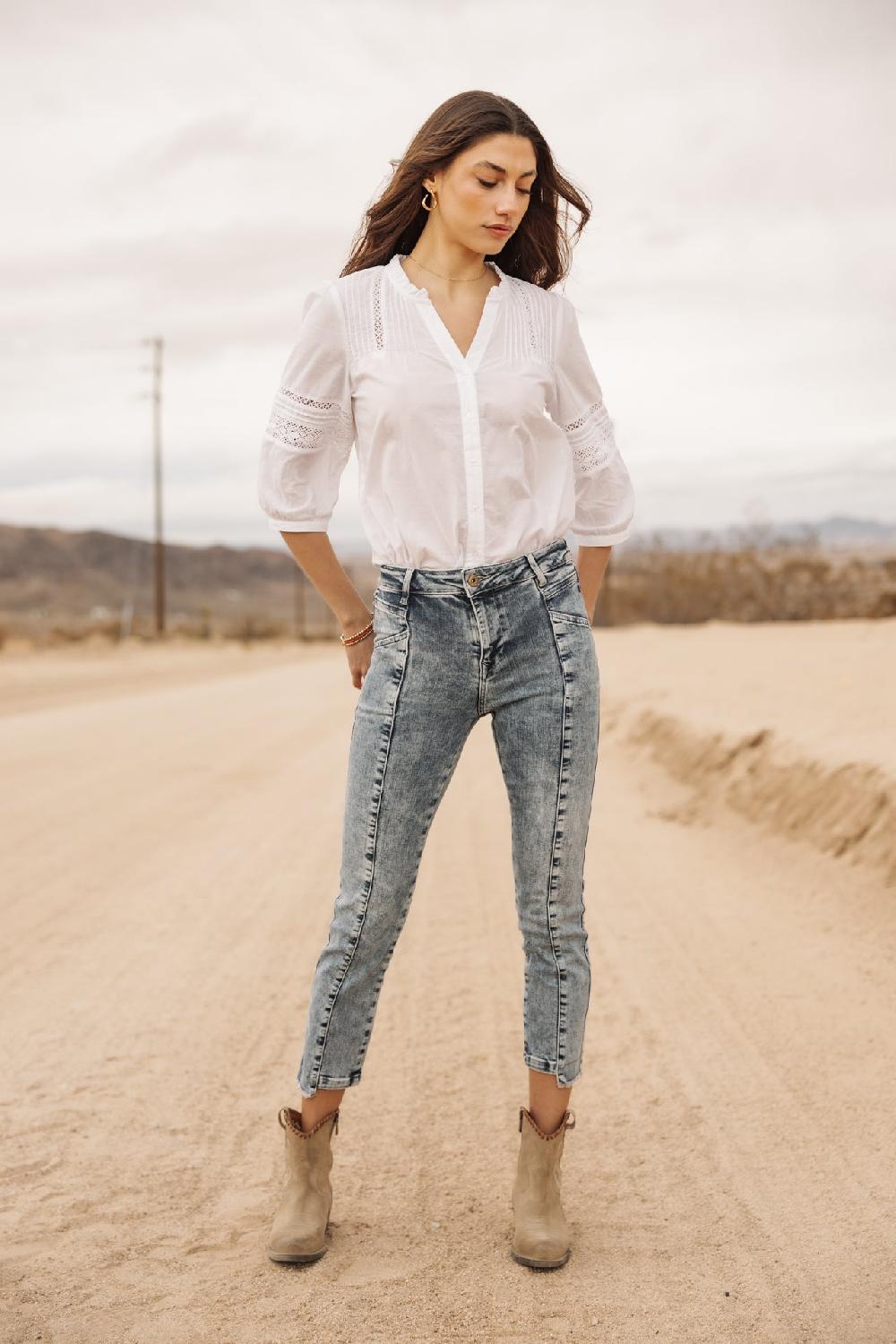 Freeman T. Porter Louison S-SDM Jeans Cropped Femme Boceano