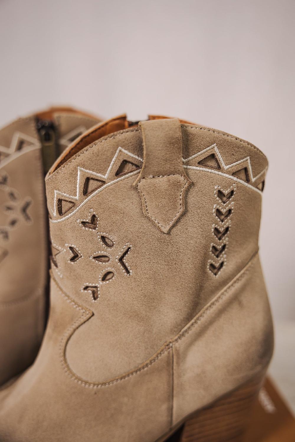 Freeman T. Porter Luana Suede Cut Boots En Daim Femme Mushroom