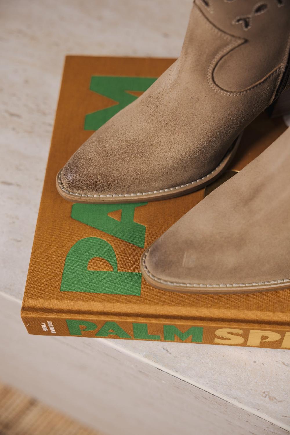 Freeman T. Porter Luana Suede Cut Boots En Daim Femme Mushroom